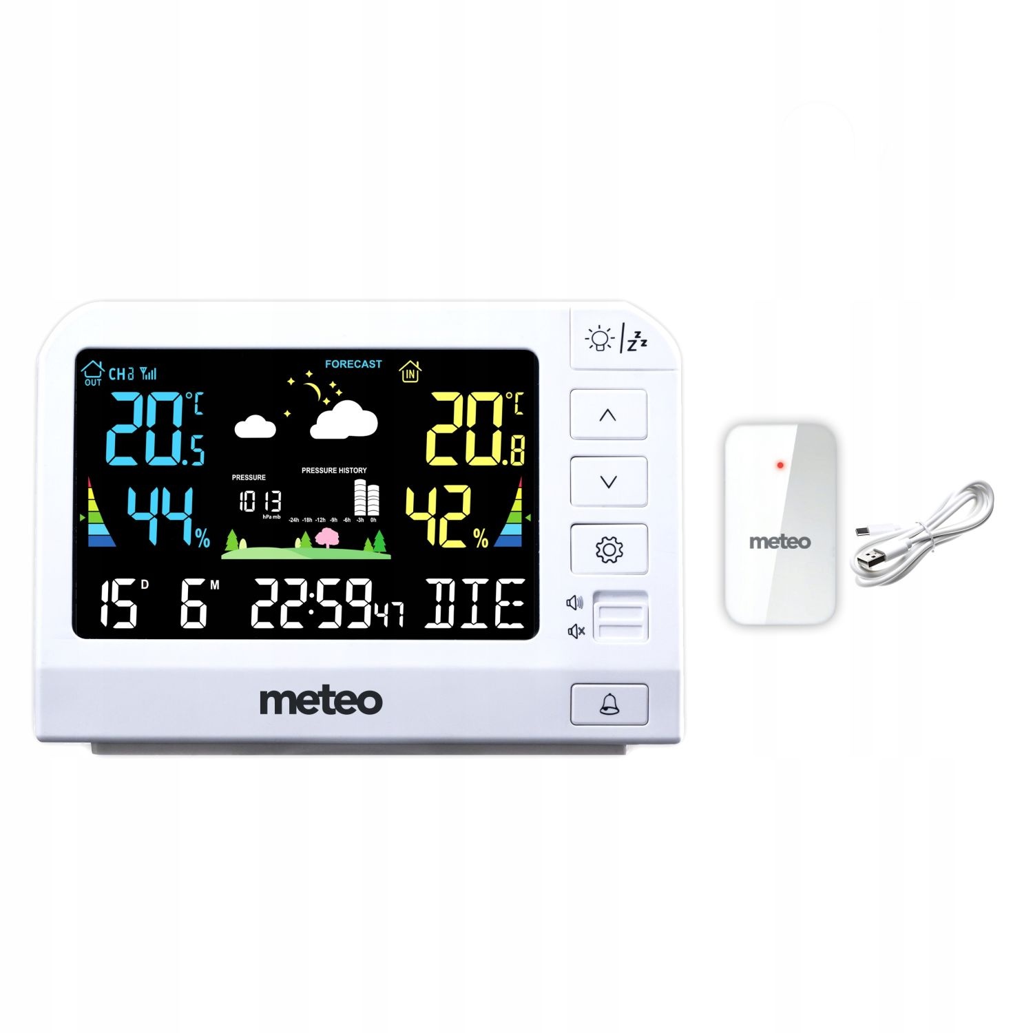 METEO Weerstation SP205 - Nauwkeurig weerstation met buitensensor