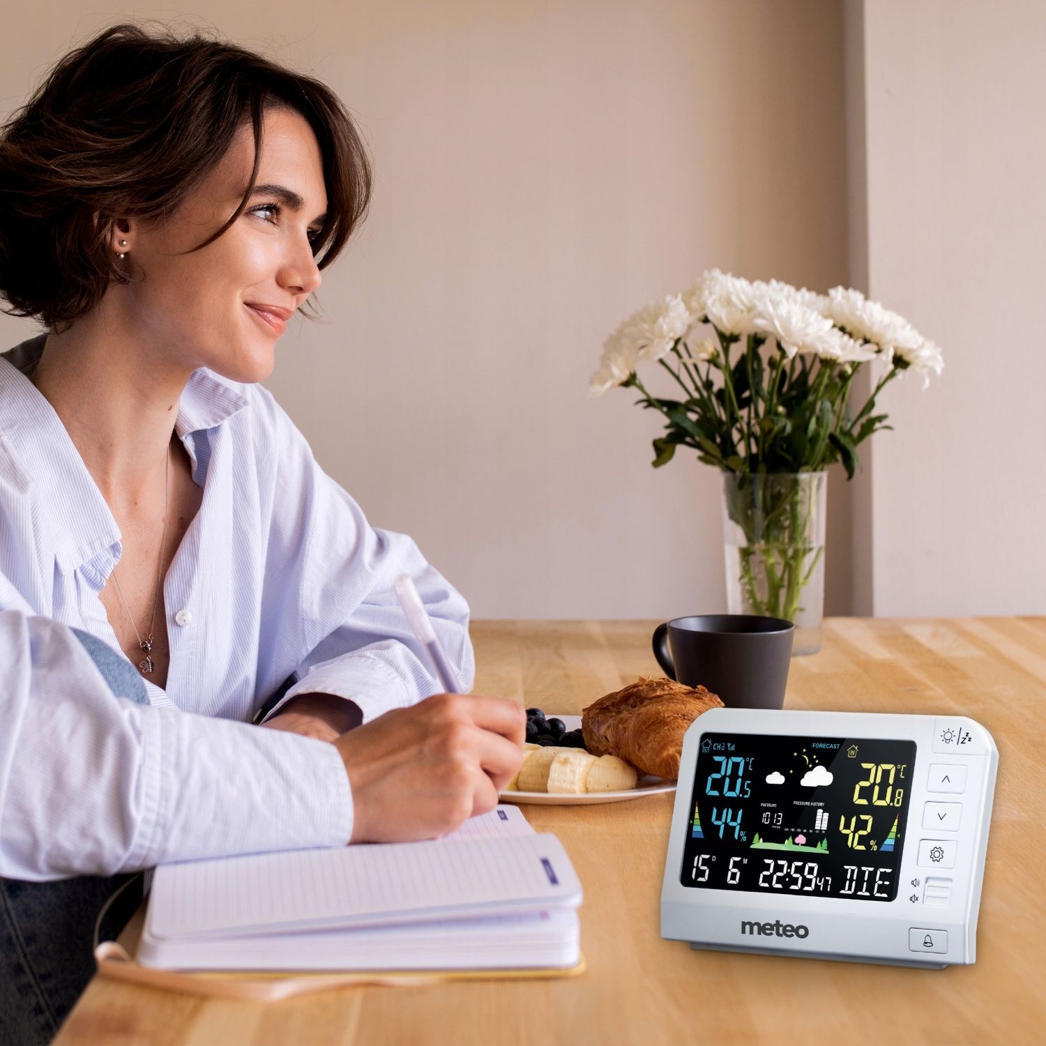 METEO Weerstation SP205 - Nauwkeurig weerstation met buitensensor