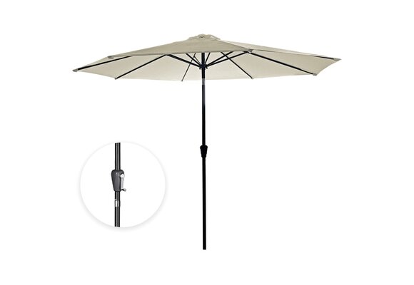 GARDENSELECT Tuinparasol 3m Ecru - Met Zwengel en Kantelfunctie