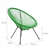 NUFORMA Tuinstoel Grijs - Weerbestendig Technorattan voor Balkon