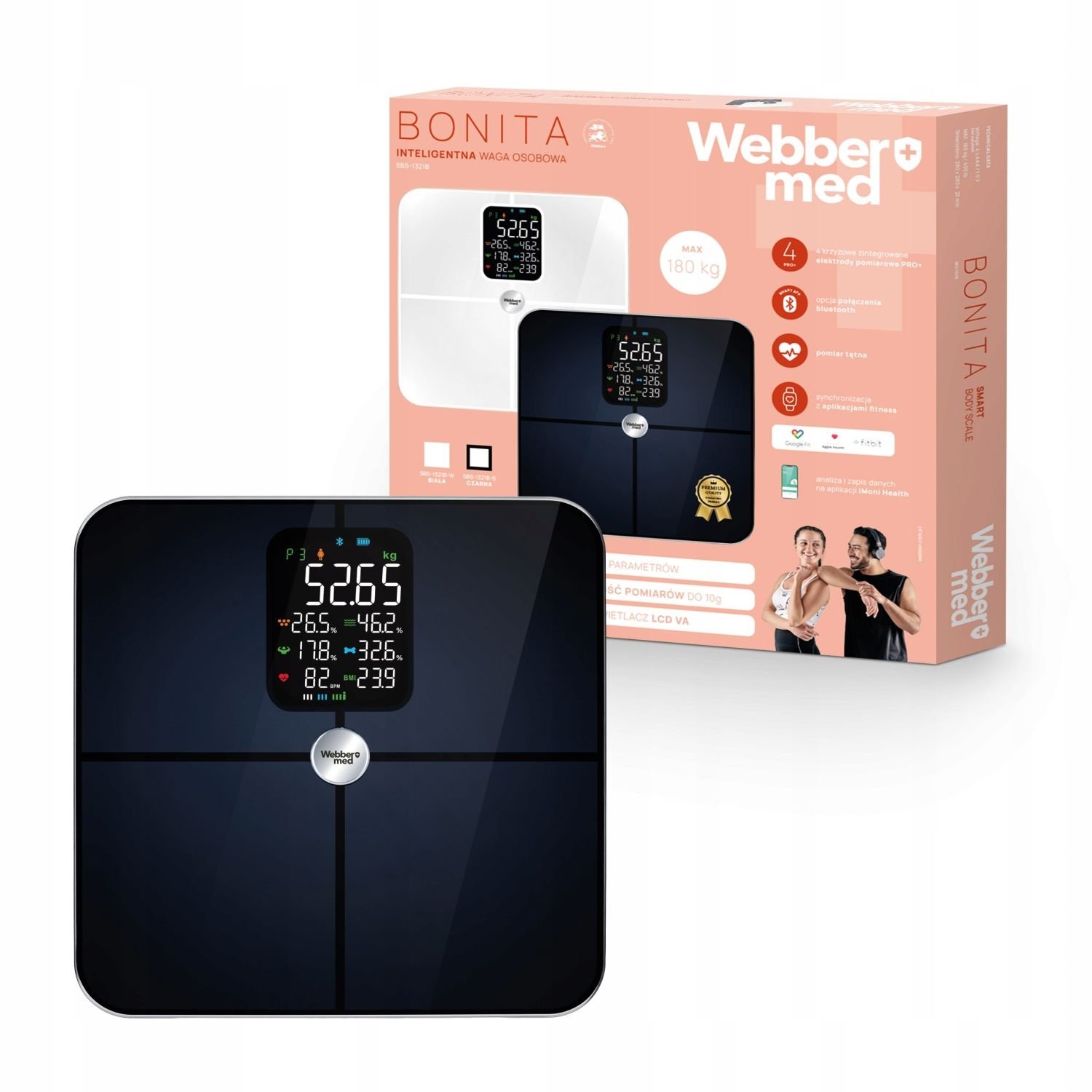 Webber Med Personenweegschaal BONITA IF1321C - Met Hartslagmeting