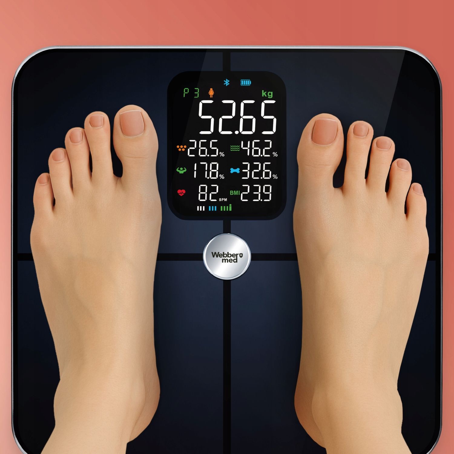 Webber Med Personenweegschaal BONITA IF1321C - Met Hartslagmeting