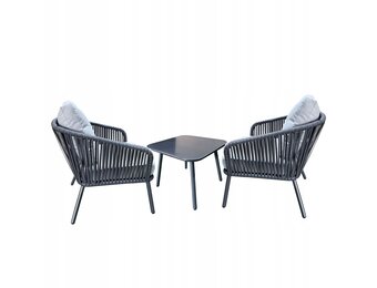 NUFORMA Tuinset - 2 Technorattan Loungefauteuils - Roestvrij Aluminium
