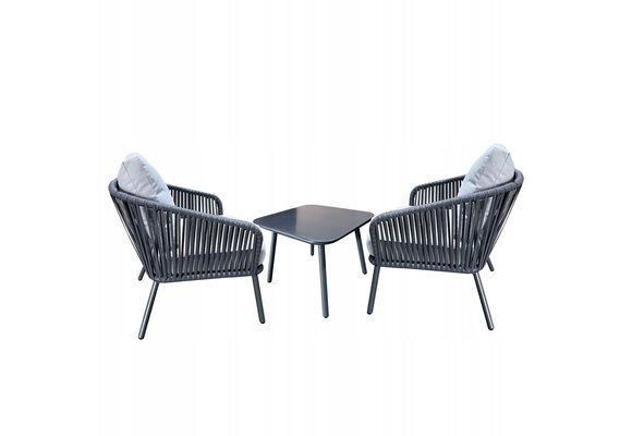 NUFORMA Tuinset - 2 Technorattan Loungefauteuils - Roestvrij Aluminium