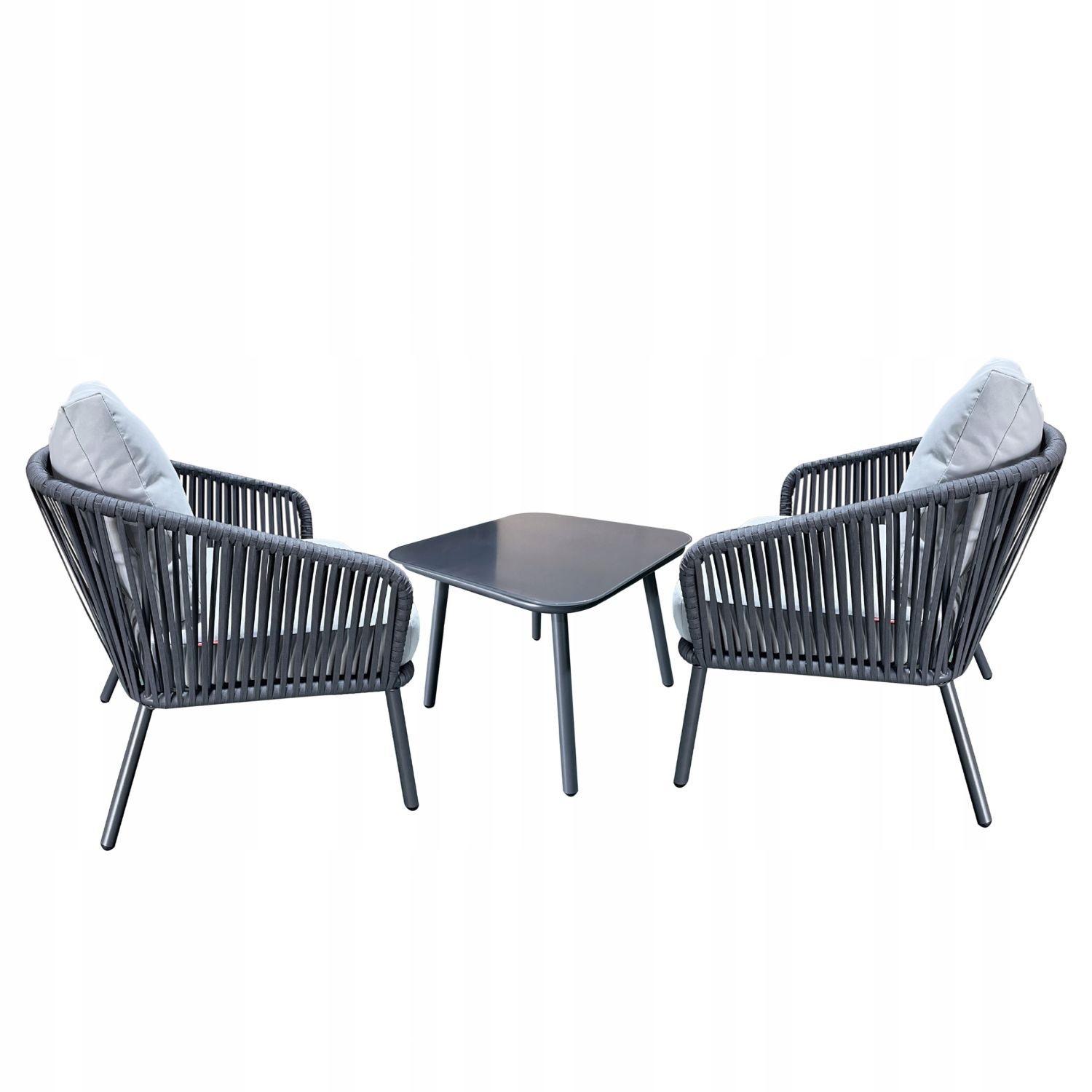 NUFORMA Tuinset - 2 Technorattan Loungefauteuils - Roestvrij Aluminium