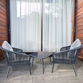 NUFORMA Tuinset - 2 Technorattan Loungefauteuils - Roestvrij Aluminium