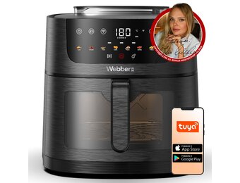 Webber AF800 Heteluchtfriteuse - 8 Liter met Wi-Fi en Kijkvenster