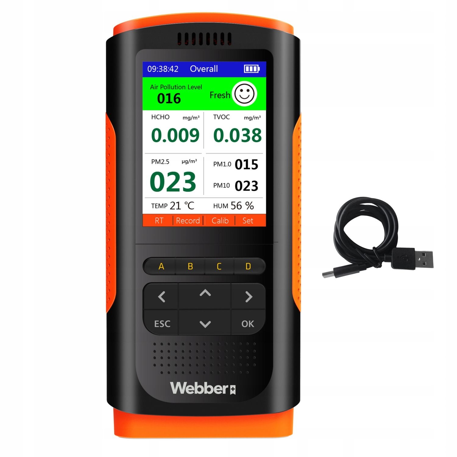 Webber UP900 Luchtkwaliteitsmeter - Meet Fijnstof en Schadelijke Gassen