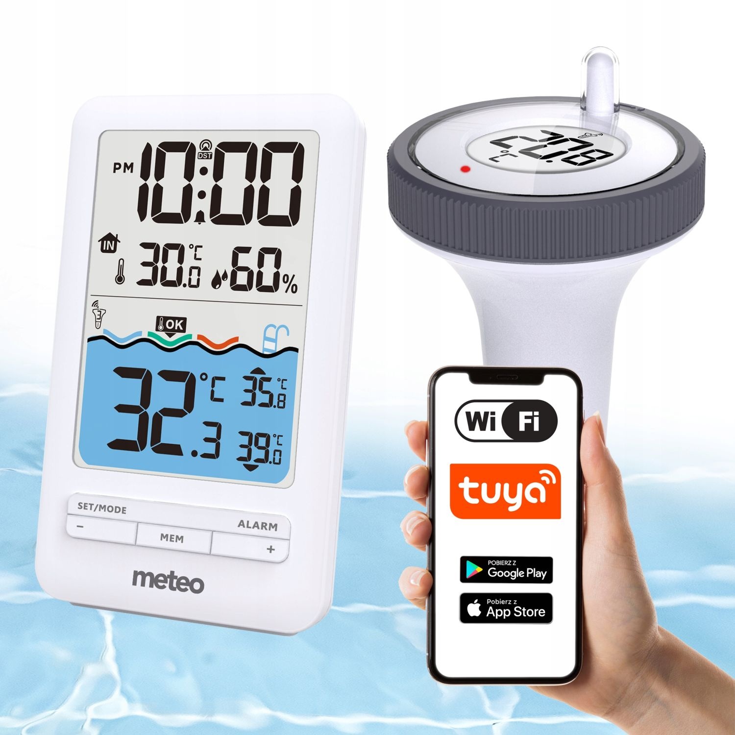 METEO TB3 Zwembadthermometer - WiFi Weerstation met App-besturing