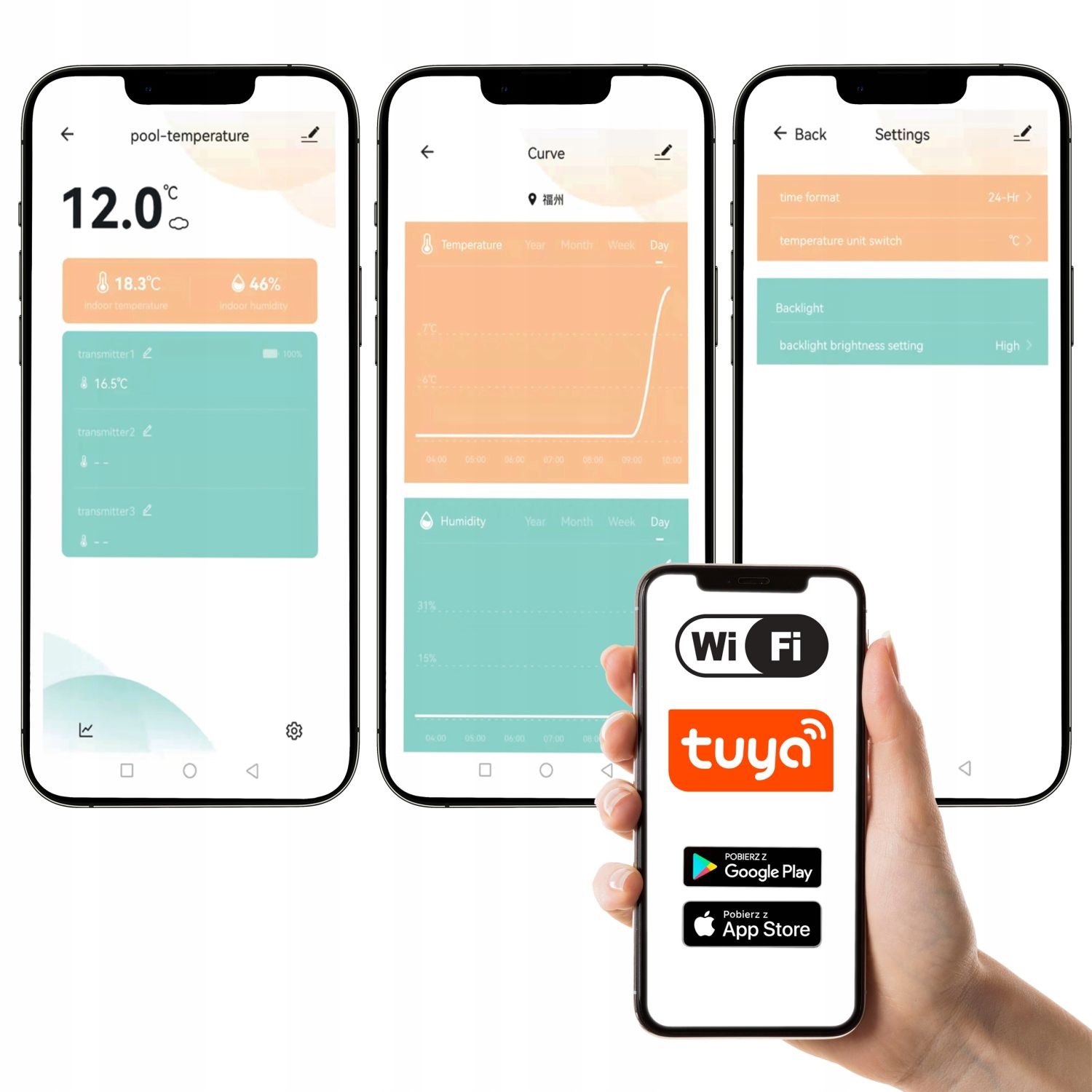 METEO TB3 Zwembadthermometer - WiFi Weerstation met App-besturing