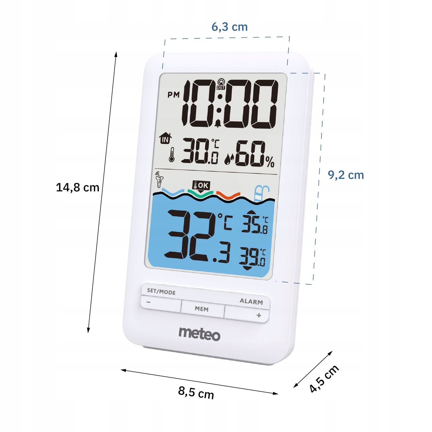 METEO TB3 Zwembadthermometer - WiFi Weerstation met App-besturing
