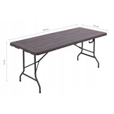 AGD SELECT Cateringtafel 180 cm - Inklapbare tuintafel bruin