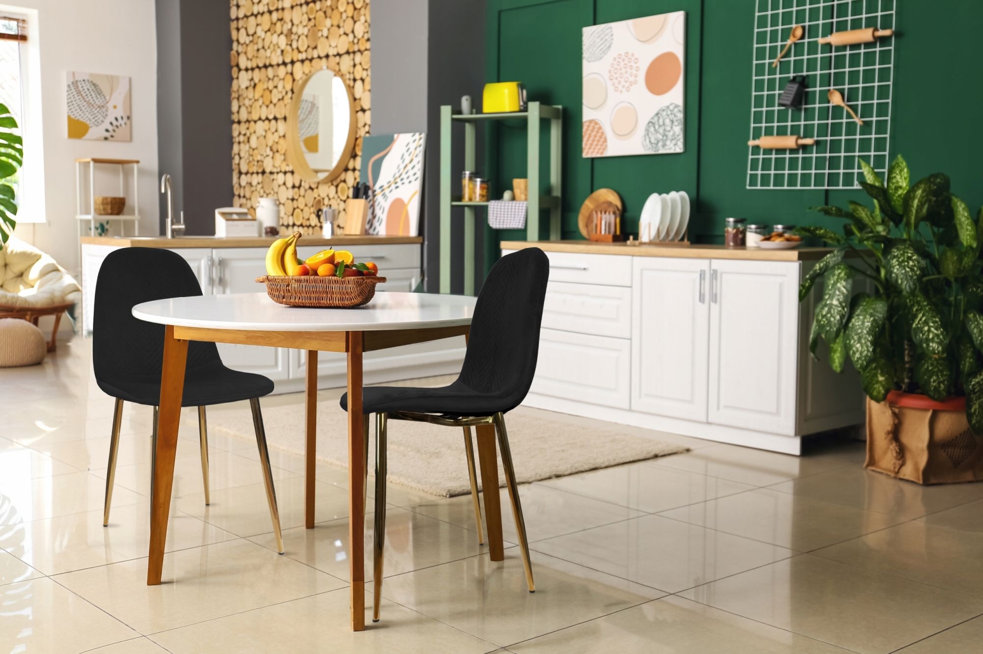 NUFORMA Stoel Salerno - Stijlvol Velours met Hoog Zitcomfort