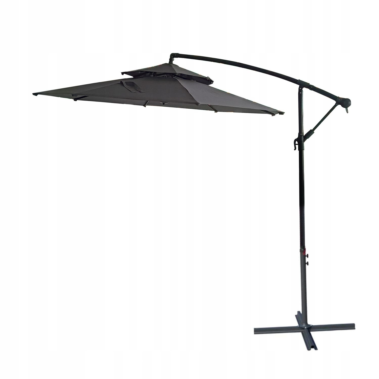 GARDENSELECT Zweefparasol 2,7 m - Kantelbaar & Stevig Grijs
