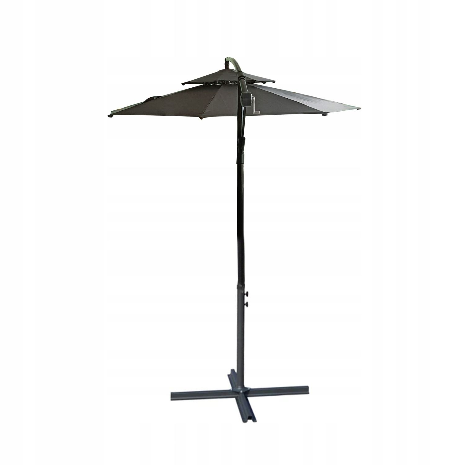 GARDENSELECT Zweefparasol 2,7 m - Kantelbaar & Stevig Grijs