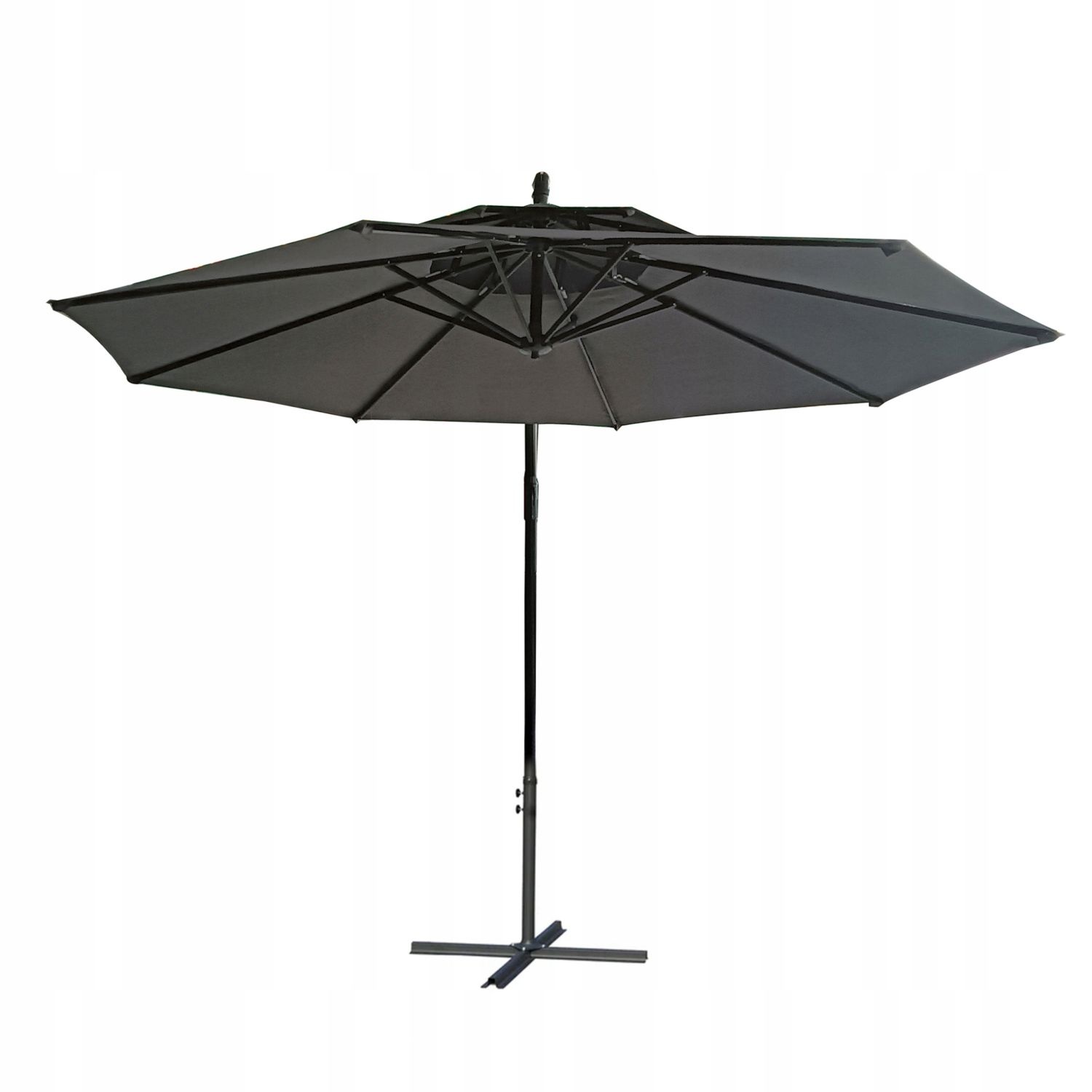GARDENSELECT Zweefparasol 2,7 m - Kantelbaar & Stevig Grijs
