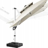 GARDENSELECT Zweefparasol XXXL VADA Ecru - 360° Draaibaar - 3m
