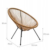 NUFORMA Acapulco Tuinstoel - Weerbestendig Technorattan voor Balkon