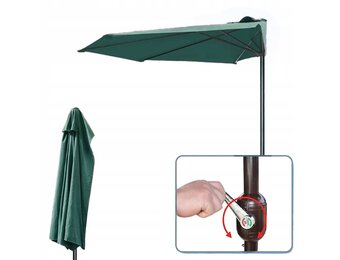 GARDENSELECT Wandparasol 2,7m - Ruime schaduw met handige zwengel