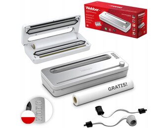 WEBBER Vacumeermachine V104B - Compact design met ingebouwd afsnijmes