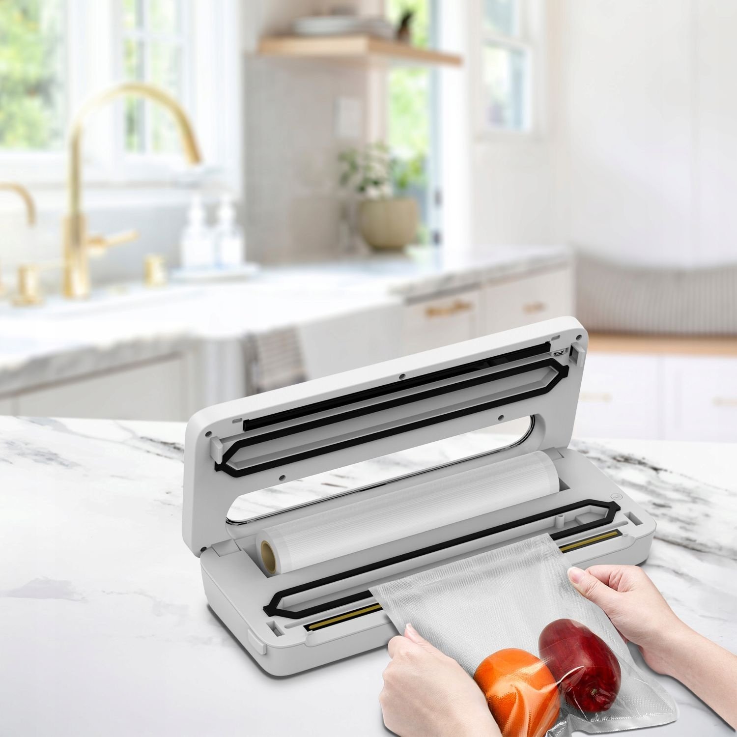 WEBBER Vacumeermachine V104B - Compact design met ingebouwd afsnijmes