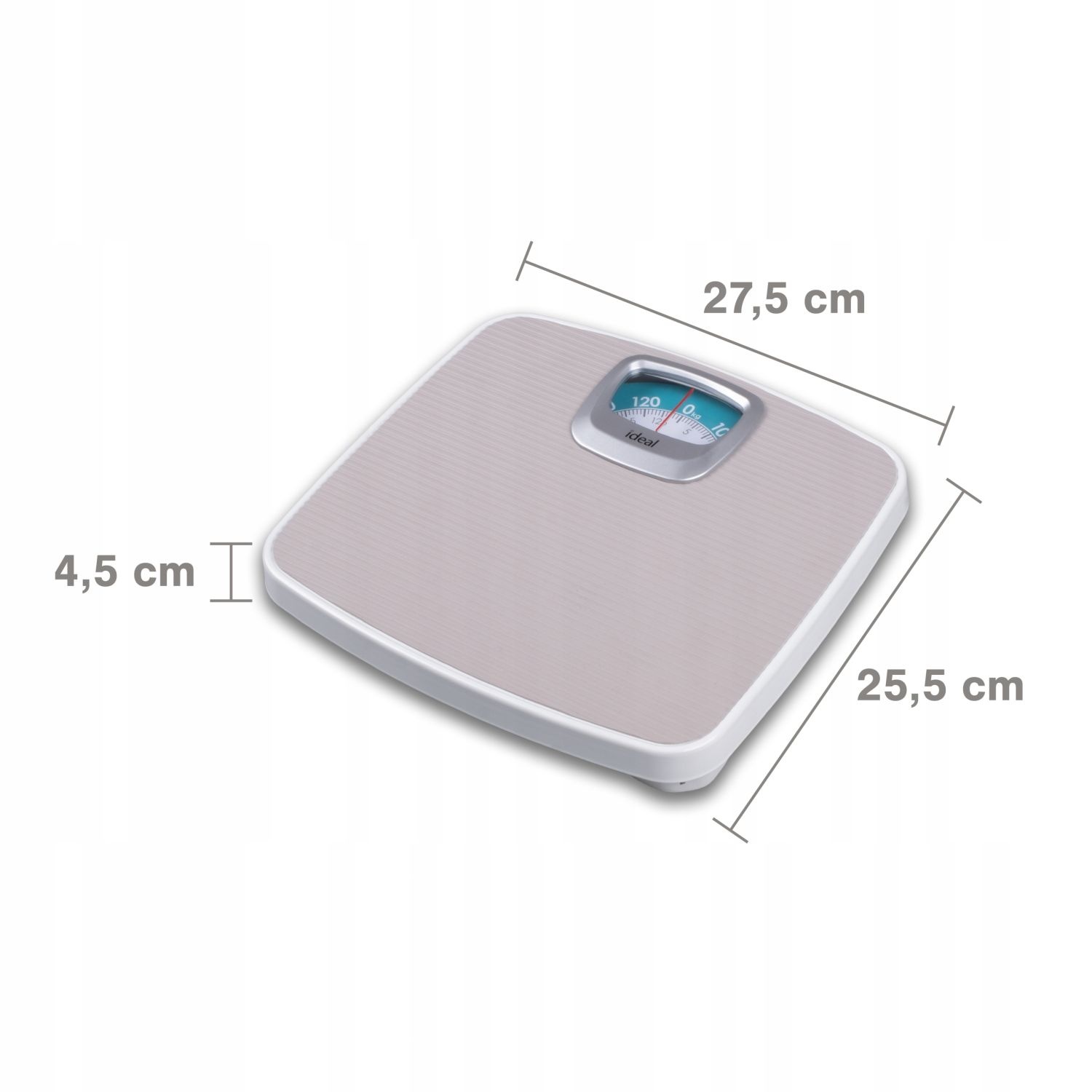 IDEAL Mechanische badkamerweegschaal IZ9202 - Werkt altijd zonder batterijen