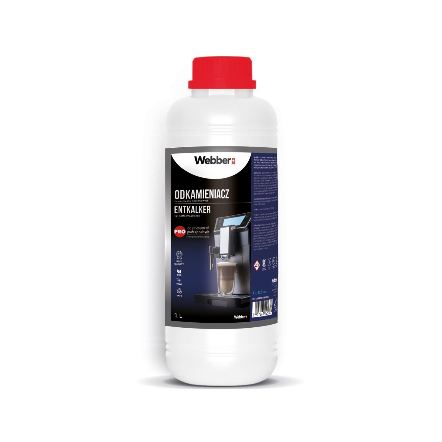 Webber Ontkalker voor Espressomachines 1L - Voor 12 Ontkalkingscycli