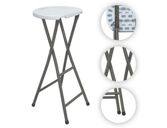 NUFORMA Opvouwbare Barkruk 70 cm - Weerbestendig HDPE voor Evenementen