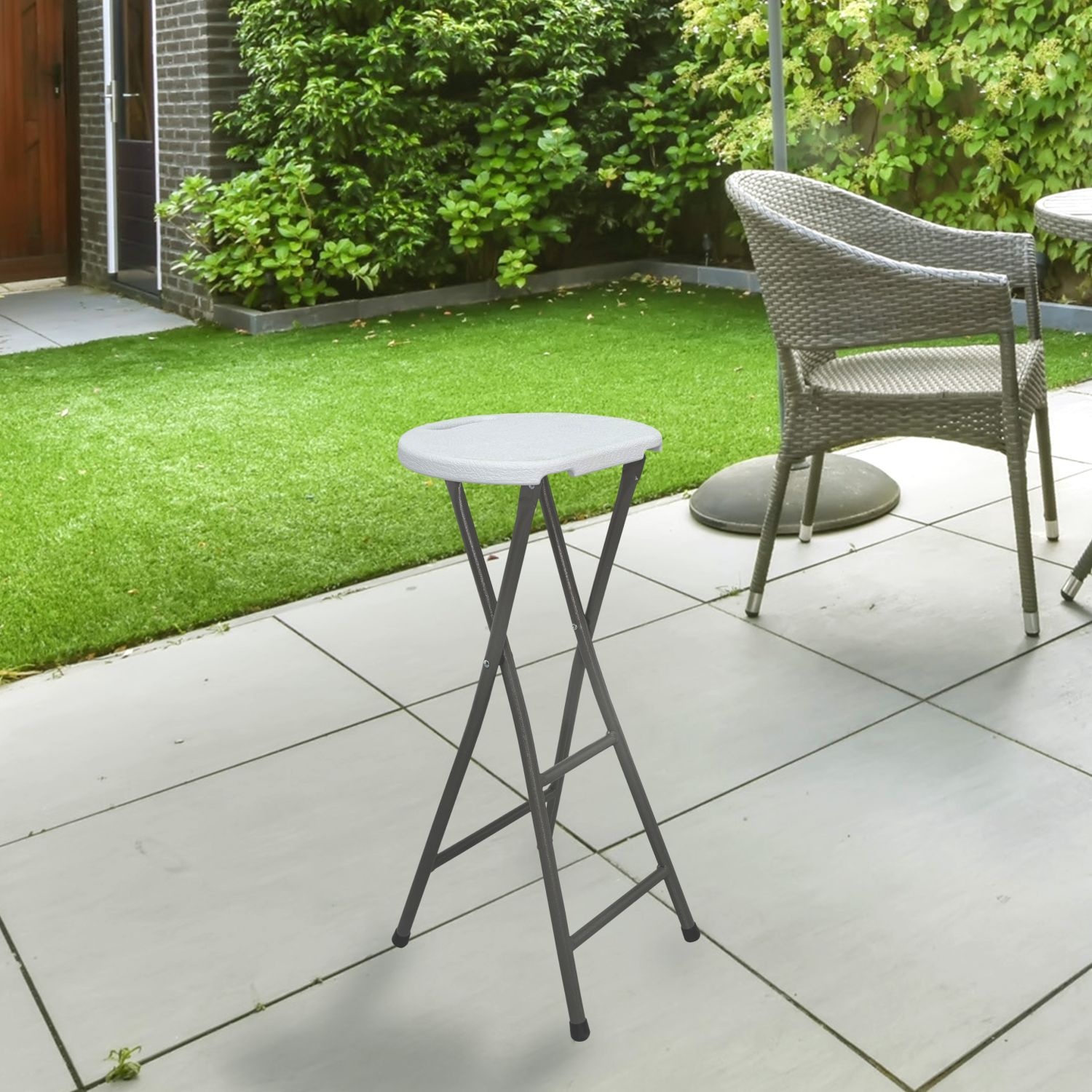 NUFORMA Opvouwbare Barkruk 70 cm - Weerbestendig HDPE voor Evenementen