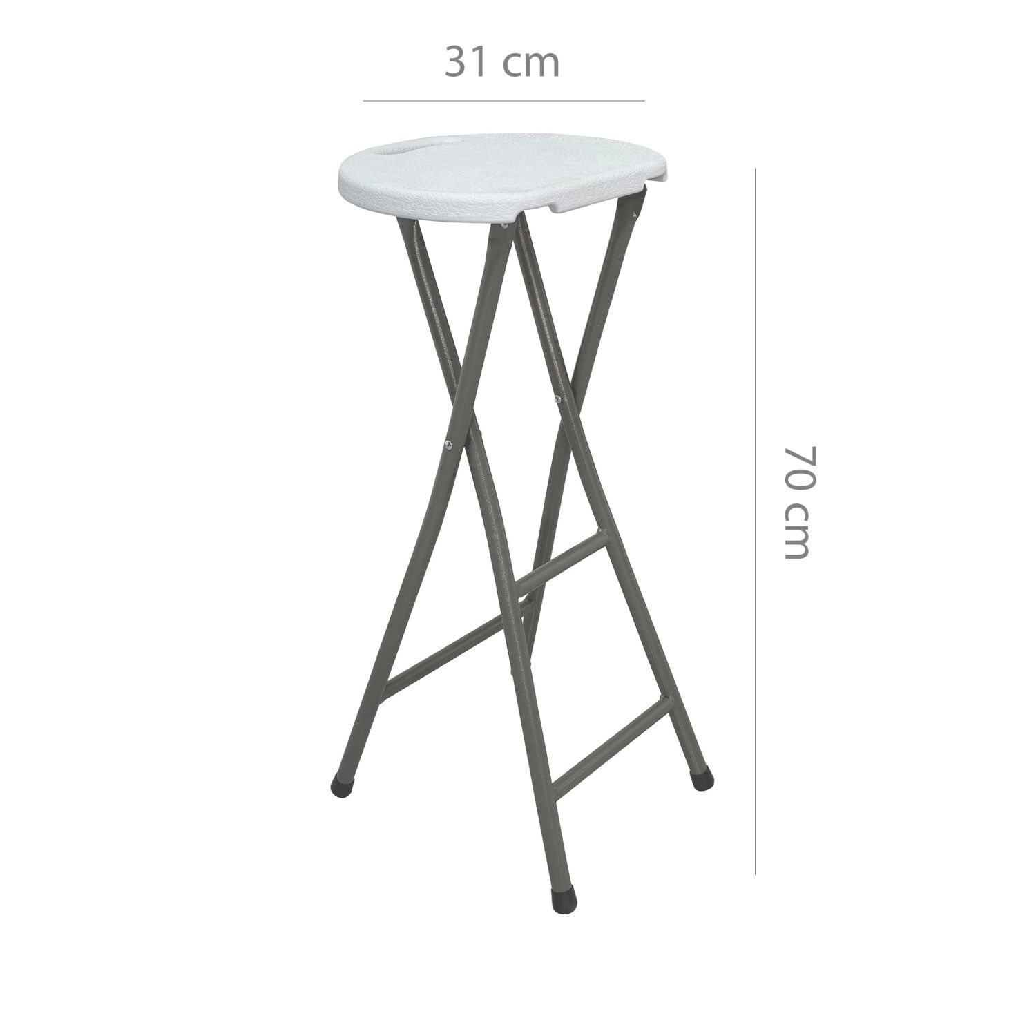 NUFORMA Opvouwbare Barkruk 70 cm - Weerbestendig HDPE voor Evenementen