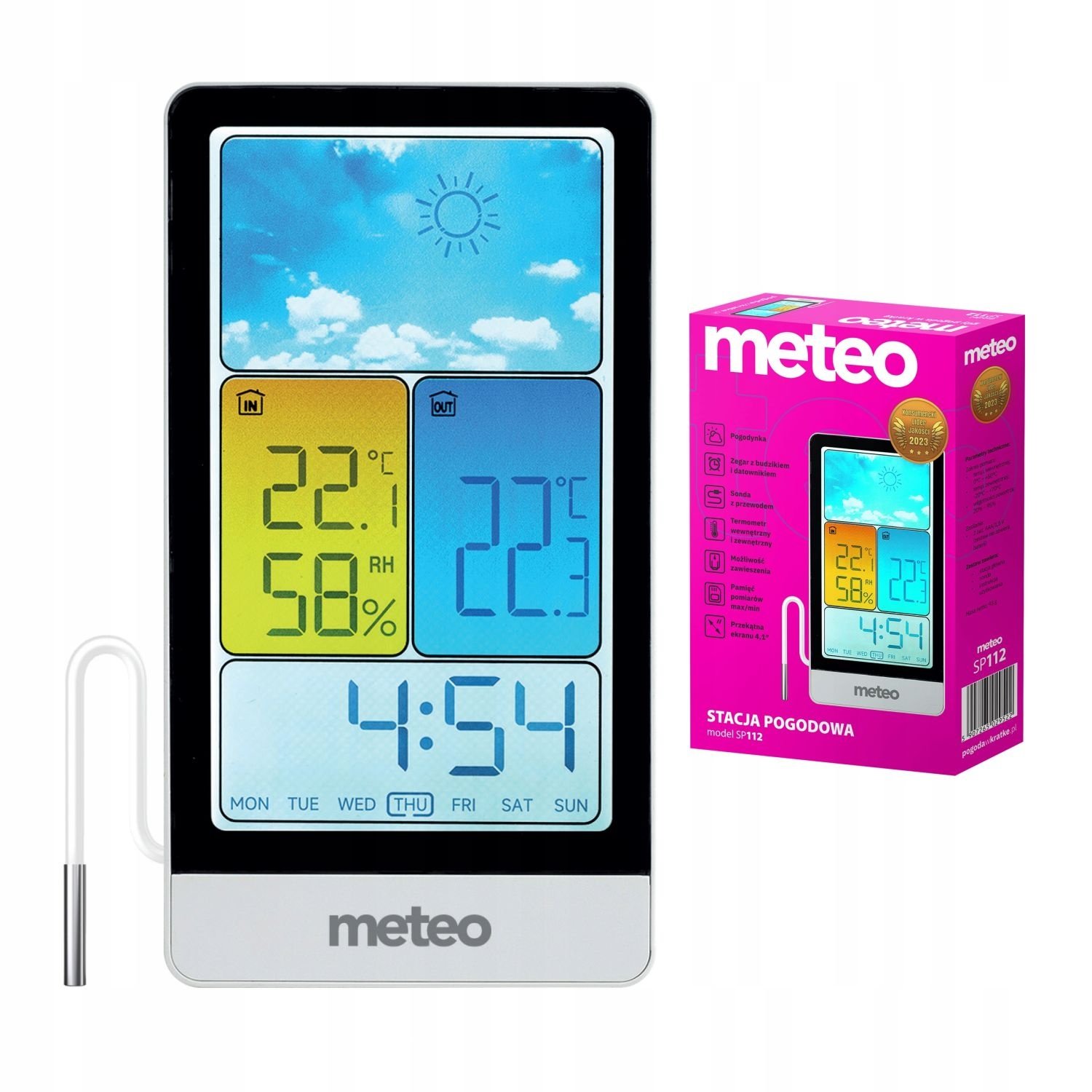 METEO Weerstation SP112 - Nauwkeurige temperatuur en tijd