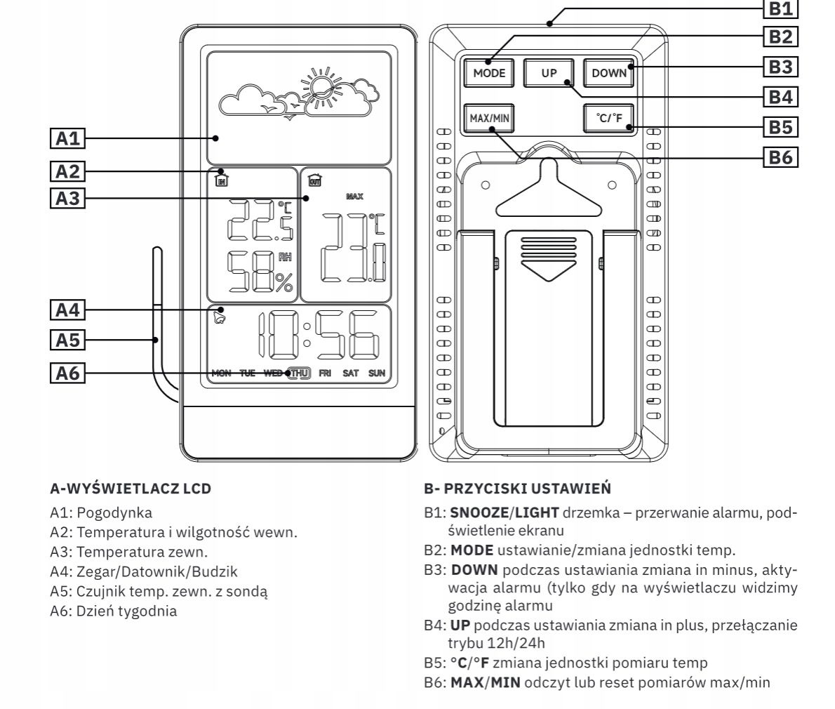 METEO Weerstation SP112 - Nauwkeurige temperatuur en tijd