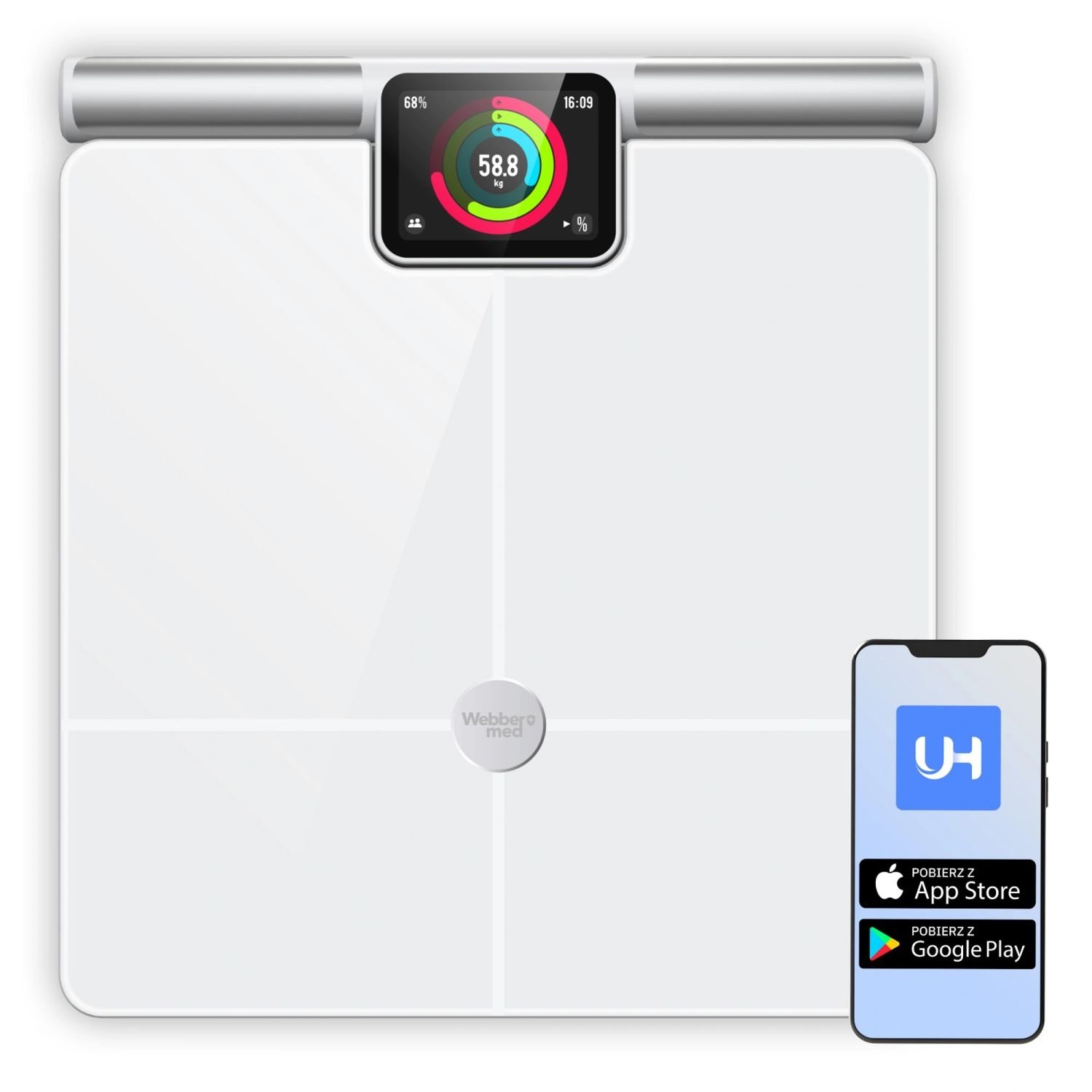 Webber Med SIENA PS636 Slimme Weegschaal - Analyse van 57 Parameters
