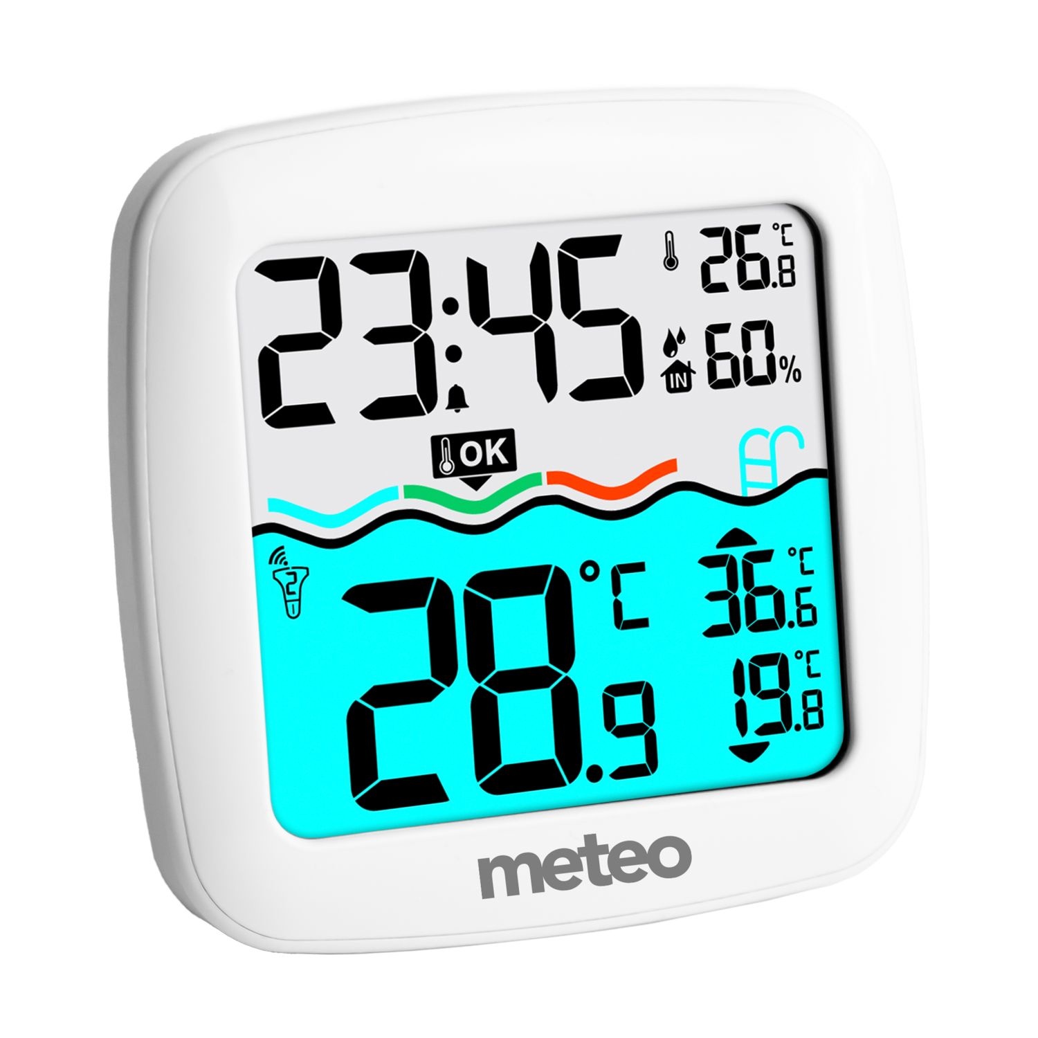 METEO TB2 Zwembadthermometer & Weerstation - 60m Draadloos