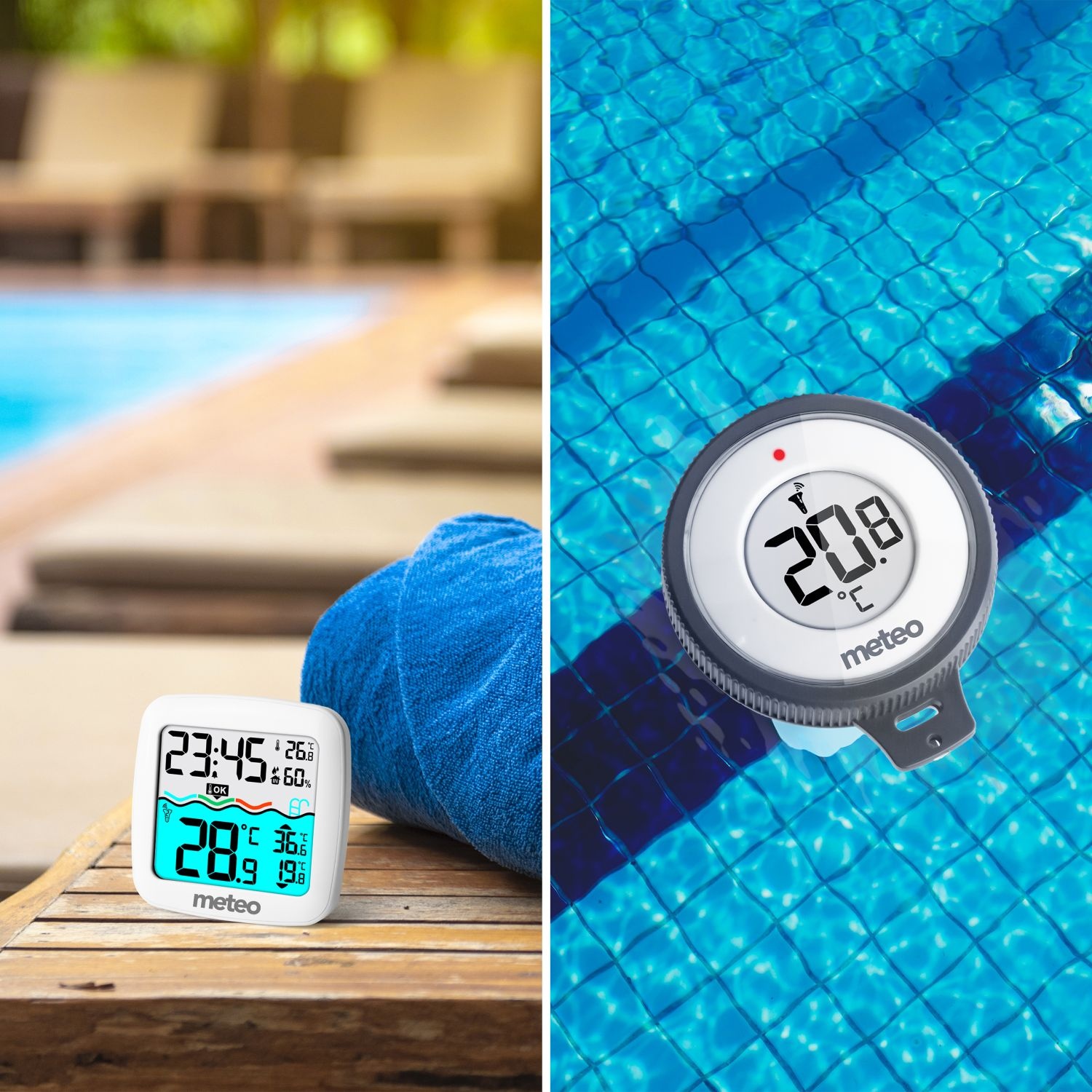 METEO TB2 Zwembadthermometer & Weerstation - 60m Draadloos