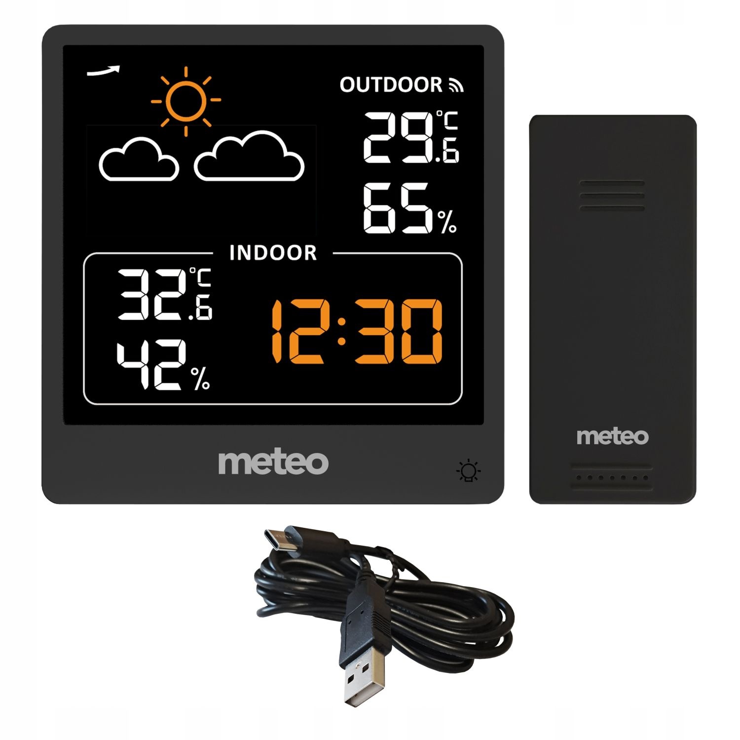METEO Weerstation SP200 - Met DCF klok en weersvoorspelling
