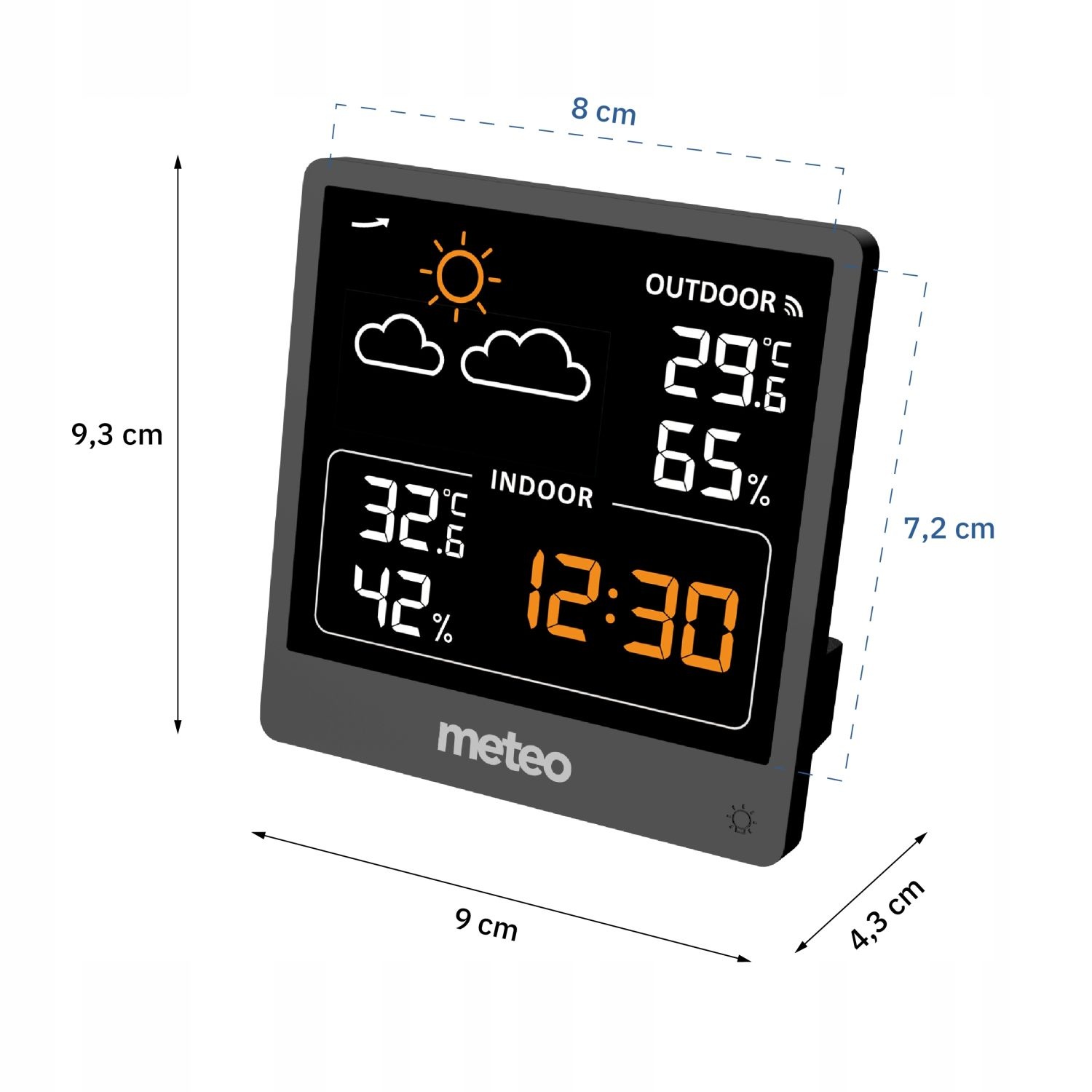 METEO Weerstation SP200 - Met DCF klok en weersvoorspelling