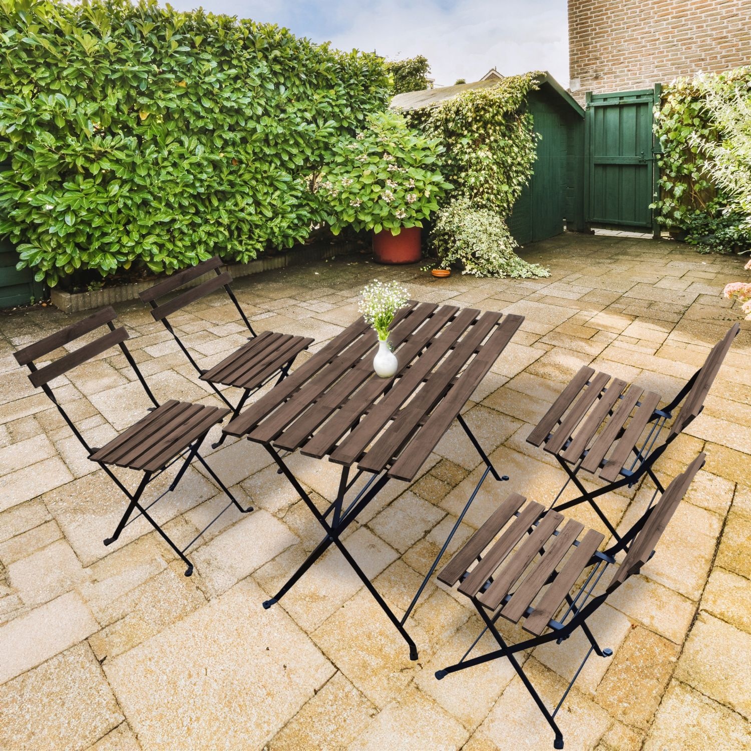 GARDENSELECT Tuinmeubelset Acaciahout - Inklapbaar voor Balkon en Tuin