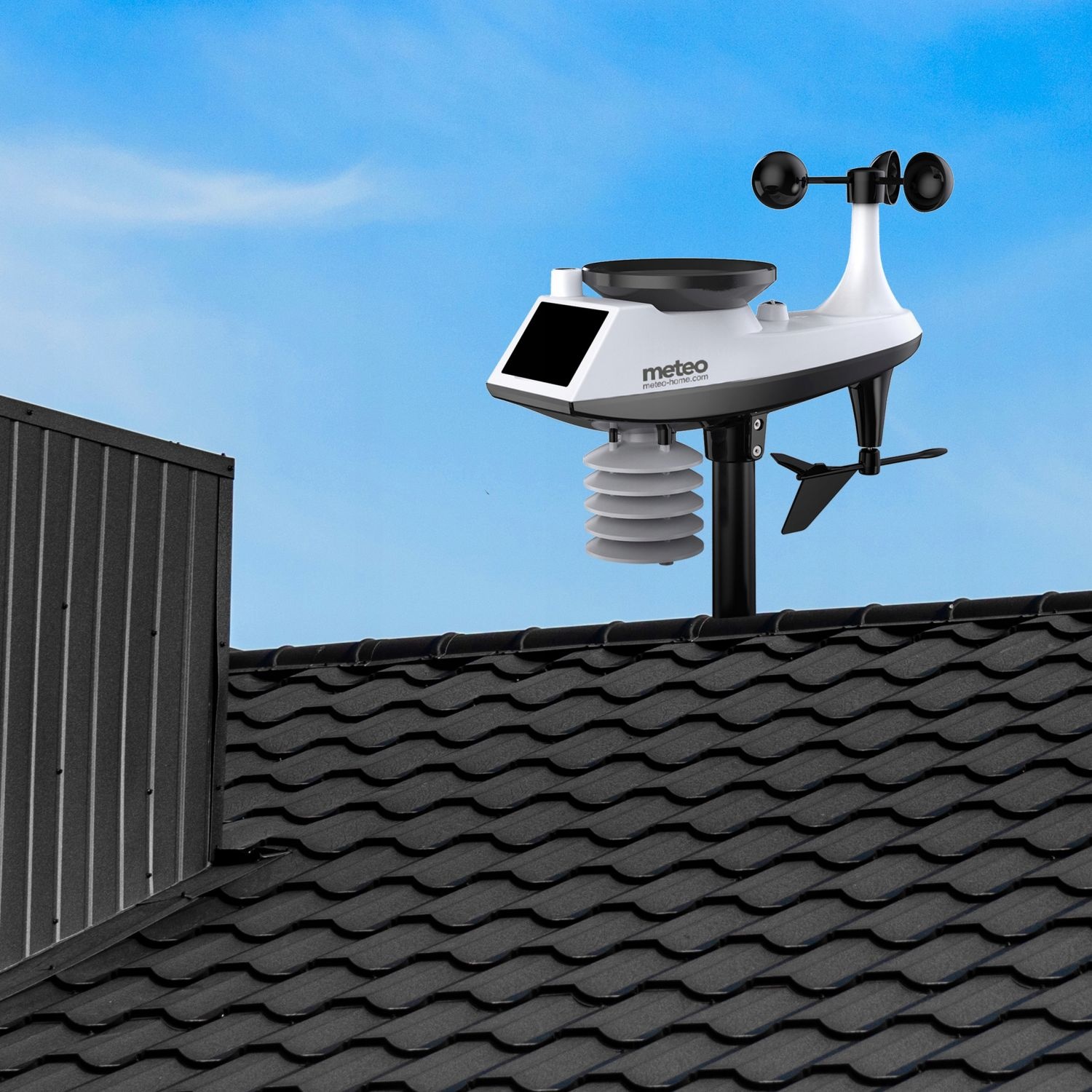 METEO Weerstation SP601 - Slim 6-in-1 weerstation met wind en regen