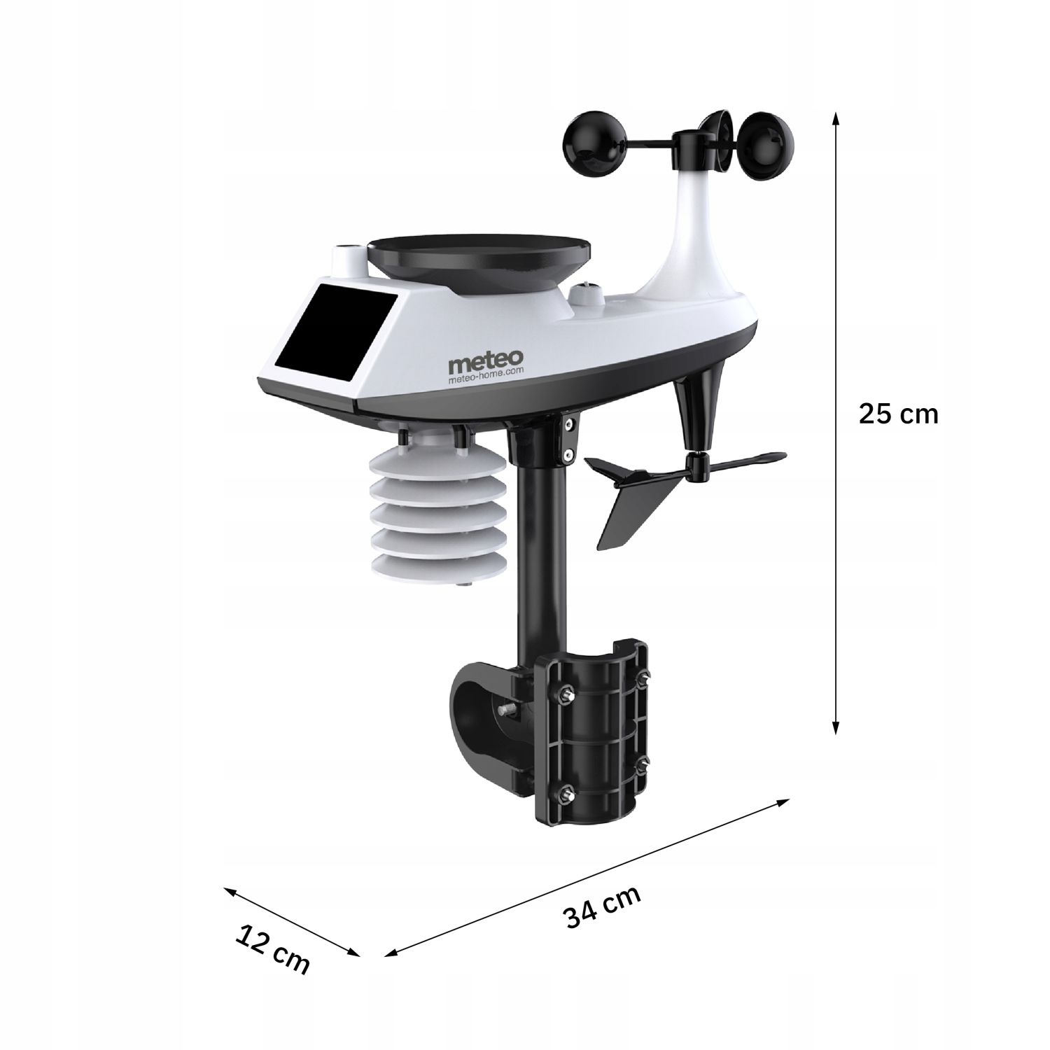 METEO Weerstation SP601 - Slim 6-in-1 weerstation met wind en regen