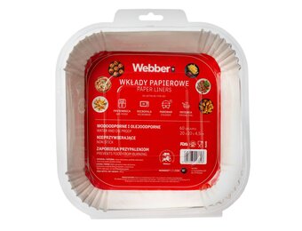 Webber Papieren Airfryer Liners 20x20 - 60 stuks - Voor een schone mand