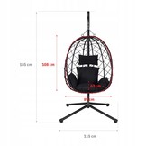 NUFORMA City Hangstoel - Handgevlochten Ei met Luxe Kussens