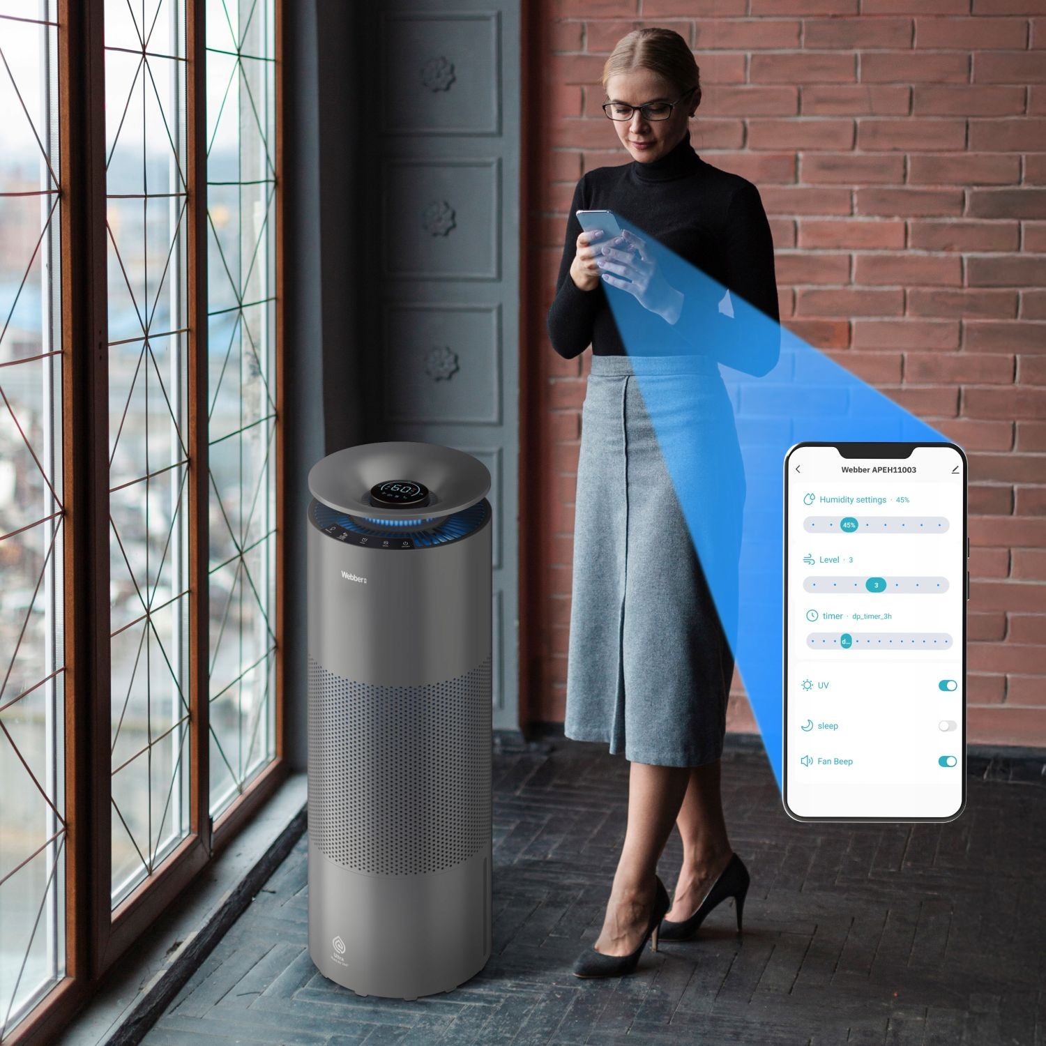 Webber Verdampingsluchtbevochtiger EH9004 - Voor ruimtes tot 105 m2