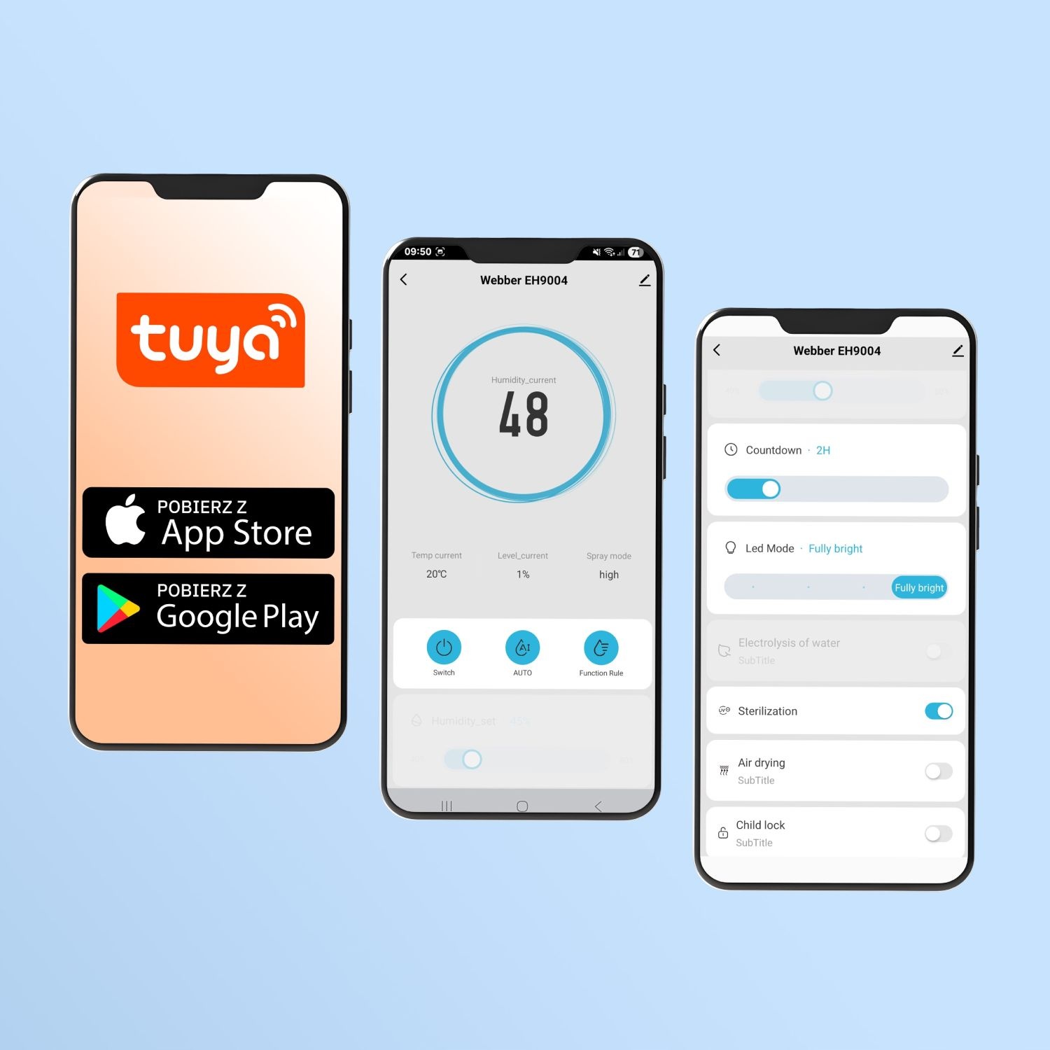 Webber Verdampingsluchtbevochtiger EH9004 - Voor ruimtes tot 105 m2