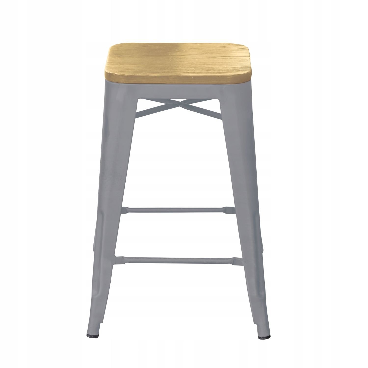 NUFORMA Barkruk Loftstijl - Zilver met Geïmpregneerd Grenenhout