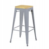 NUFORMA Barkruk Loftstijl - Zilver met Geïmpregneerd Grenenhout