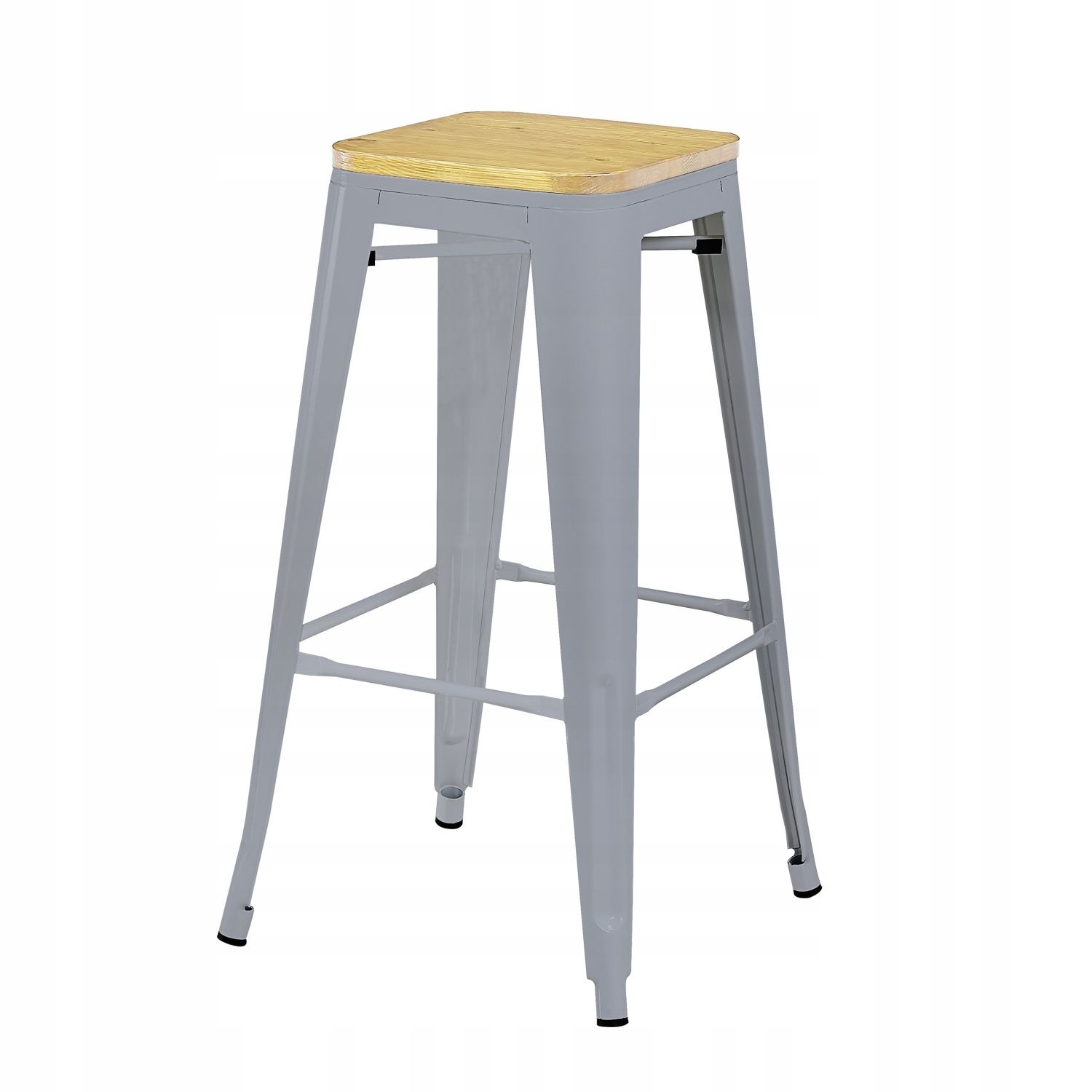 NUFORMA Barkruk Loftstijl - Zilver met Geïmpregneerd Grenenhout