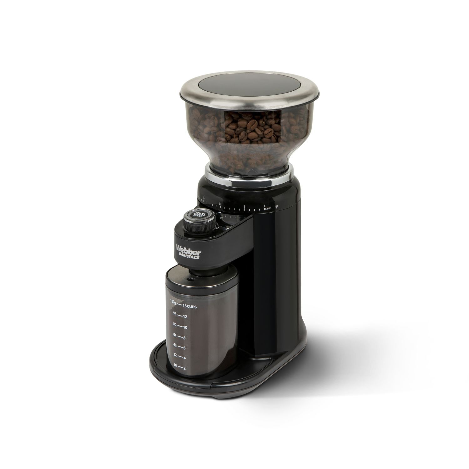 WEBBER CG6 Elektrische Koffiemolen - 25 Maalstanden met RVS Schijven