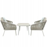 NUFORMA Tuinmeubelset Beige - Weerbestendig Aluminium en Technorattan