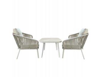 NUFORMA Tuinmeubelset Beige - Weerbestendig Aluminium en Technorattan